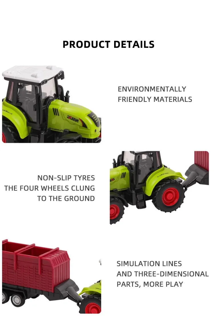 Tractor Inertia Car Farm Tractor Truck Transport Pulverizer Model Baby Car Boy Toy Engineering Car Childrens Educational Toys