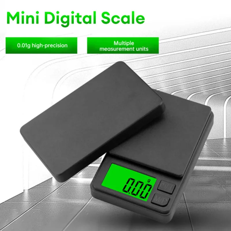 Precision Pocket Scale 1000g x0.1g Digital Gram & Jewelry Scale with Backlit LCD