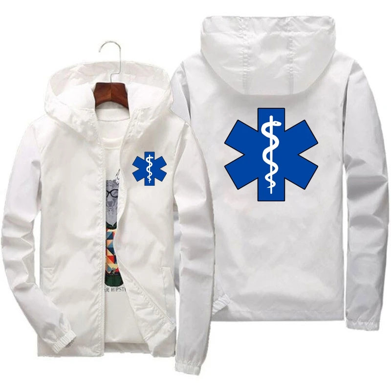 EMT Emergency Ambulance 2021 Men's New Spring And Autumn Fashionable Outdoor Waterproof Jackets Windbreaker Coat Camping Clothes