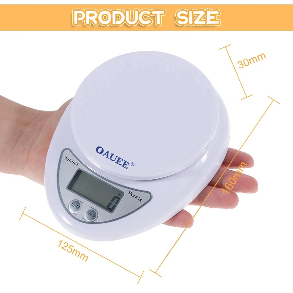 5kg/1g Portable Digital Scale LED Electronic Scales Food Balance Measuring