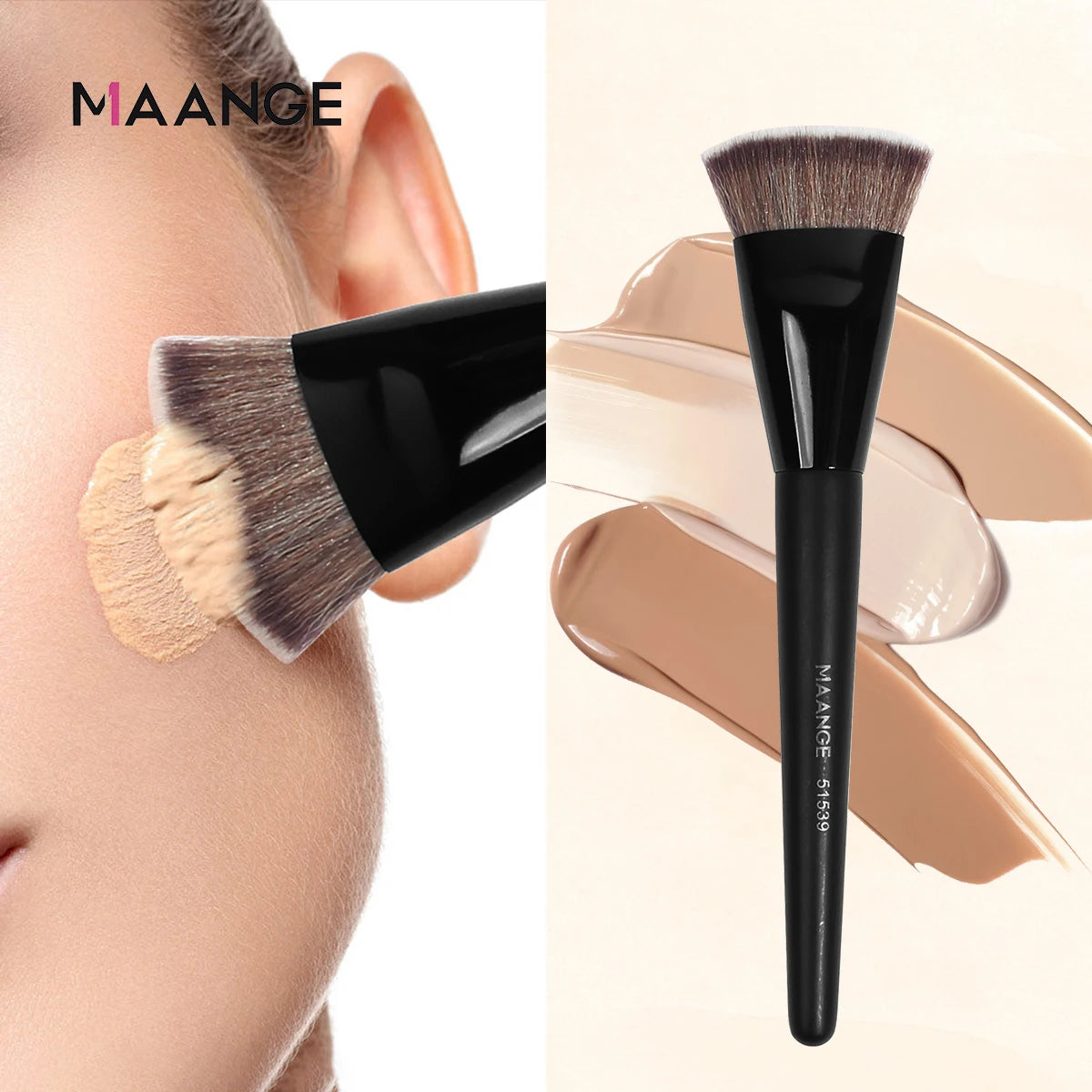 MAANGE  Head Foundation Brush with Box - Skin-Friendly Makeup Tool for All Uses