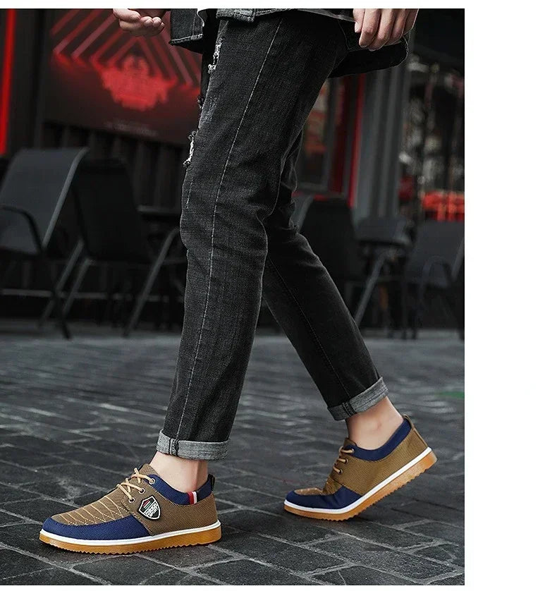 Men's casual shoes Vulcanized Work loafers Mesh Lightweight Man sports shoes Canvas Shoes for Men zapatos para hombres2025