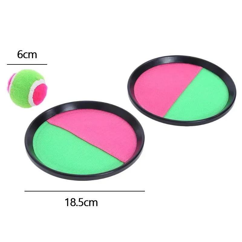 1Set Kids Sucker Sticky Ball Toy Outdoor Sports Catch Ball Game Set Throw And Catch Parent-Child Interactive Outdoor Toys