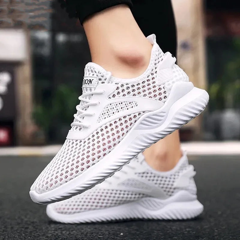 Spring White Casual Shoes Breathable Non-slip Walking Sneakers Men Shoes Outdoor 2025 Comfortable Fashion Lace Up Running Shoes