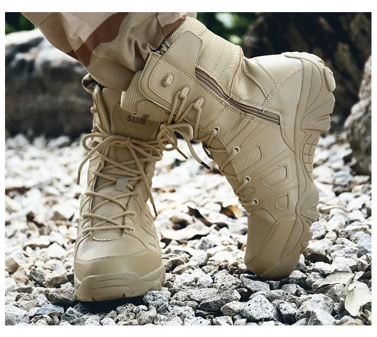 Special Forces Combat Boots Cross-Border Fast Selling Large Size Men's Shoes 46 High Top Outdoor High-Waisted Tactical Climbing