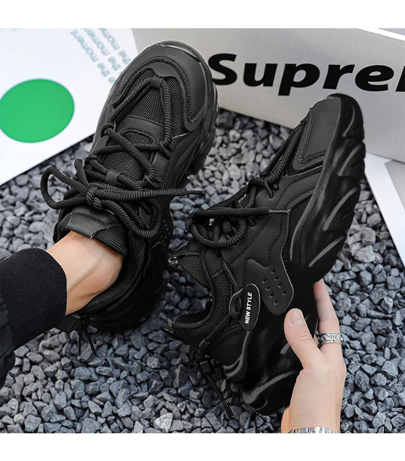 Men's Shoe Breathable Thick Soled Casual Sneakers Outdoor Running Four Seasons New Tennis Men Soft Soles Comfort Male Sneakers