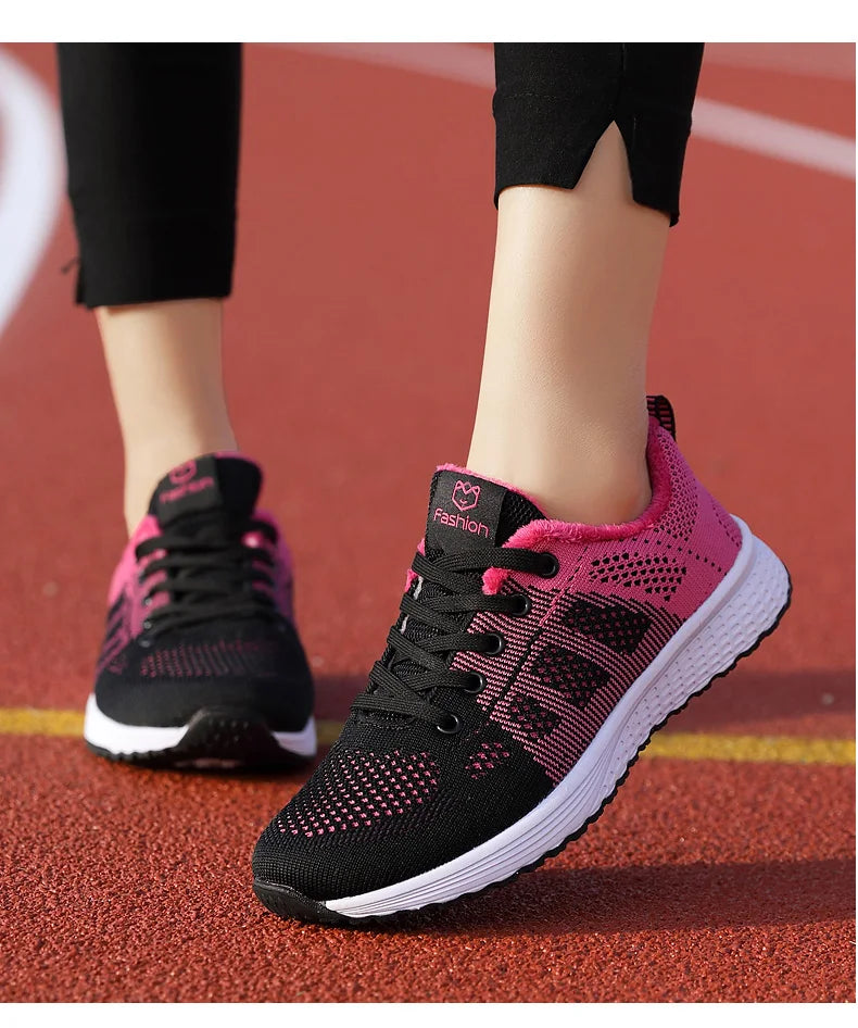 2024 Women Sport Shoes Fashion Platform Sneakers Ladies Spring Winter Flats Running Shoes for Woman