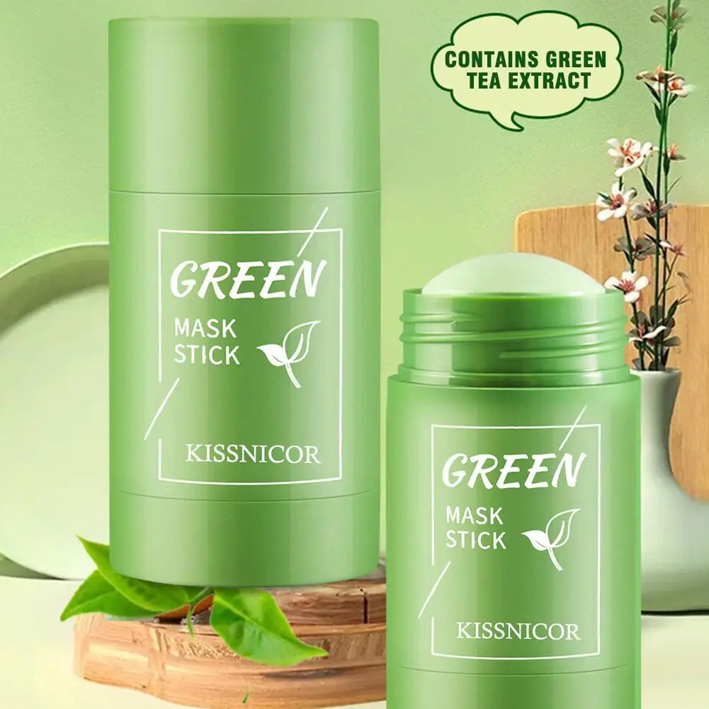 Face Clean Mask Green Tea Cleansing Stick Mask Shrink pores Deep Blackhead