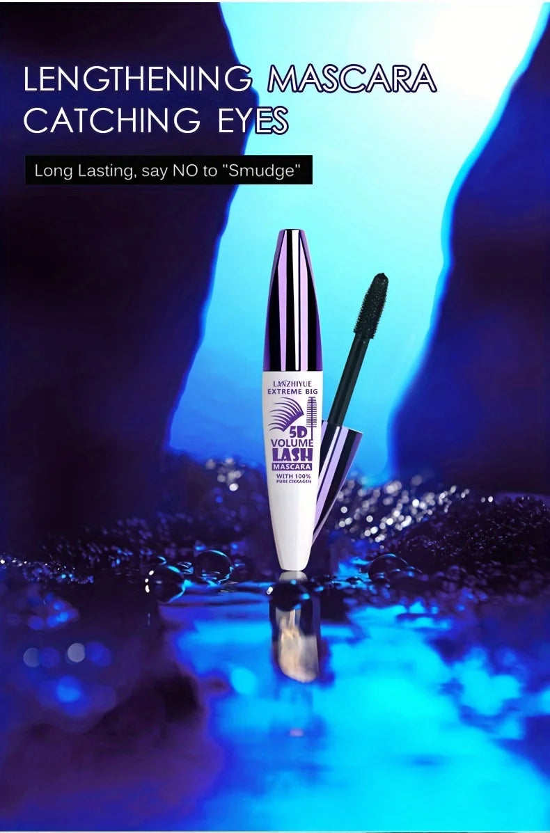 5D Extreme Volume Lash Mascara,Waterproof And Long-Lasting,Natural Thickening And Curling Eyelash Extension