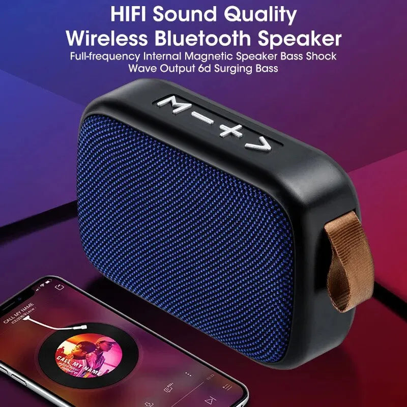 Portable Wireless Bluetooth Speaker -  Subwoofer, Mini Home Cloth Card Design