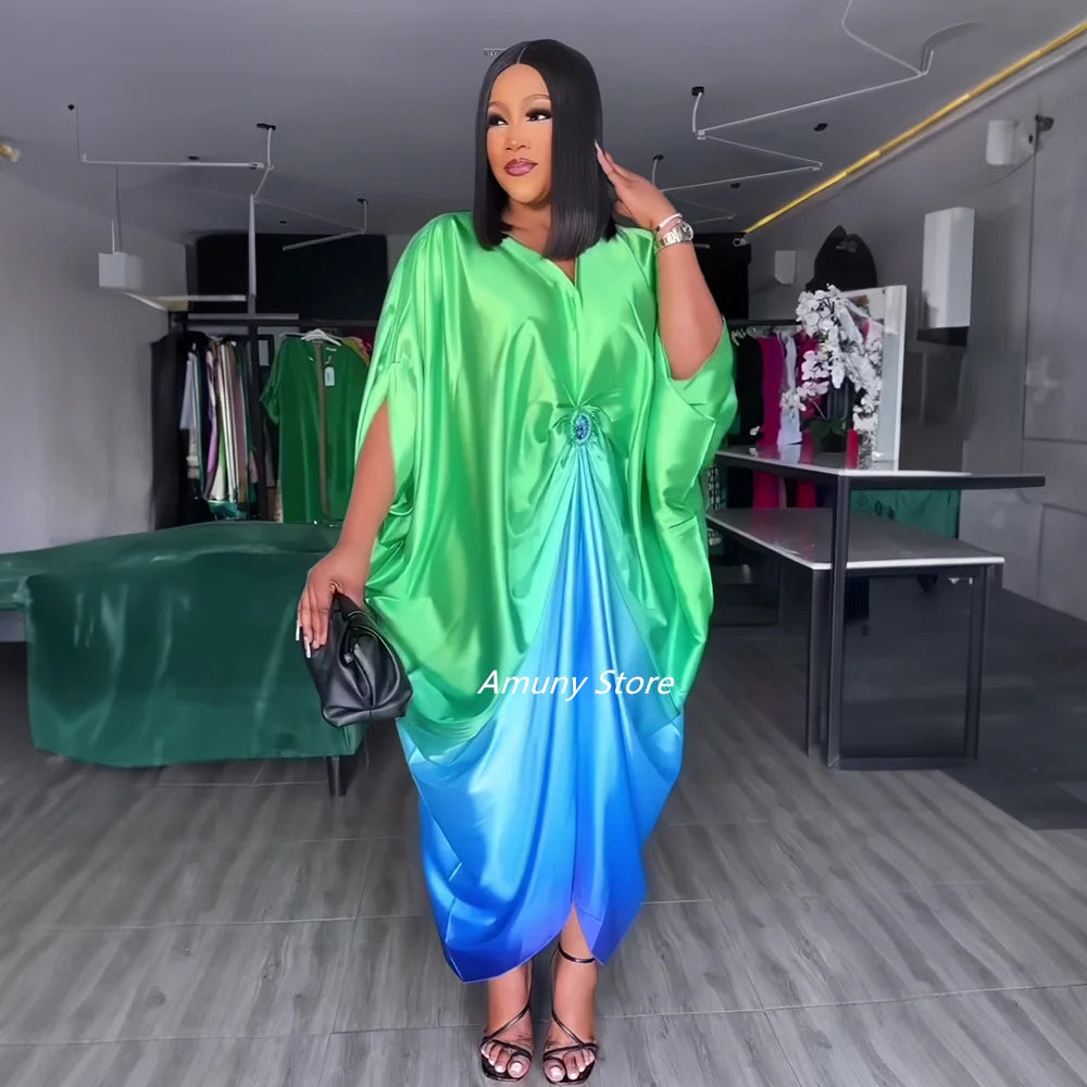 2023 Summer African Fashion Design Sleek rayon dress Nigeria's latest abaya