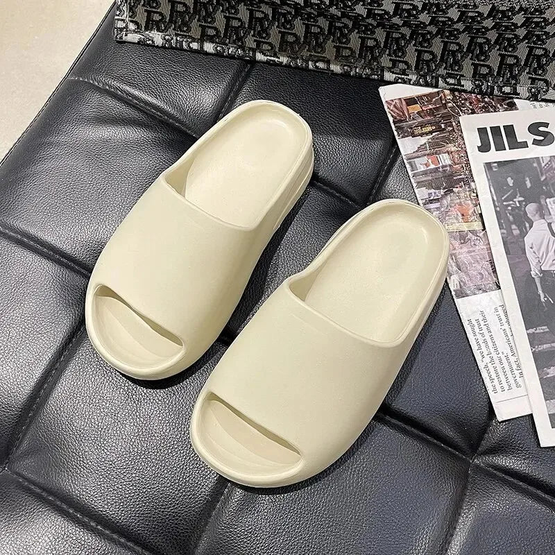 Big Size EVA Soft Thick Soled Slippers Women's Summer Fashion Wear Slippers Home Shower Sandals Men's Beach Shoes Flip flops