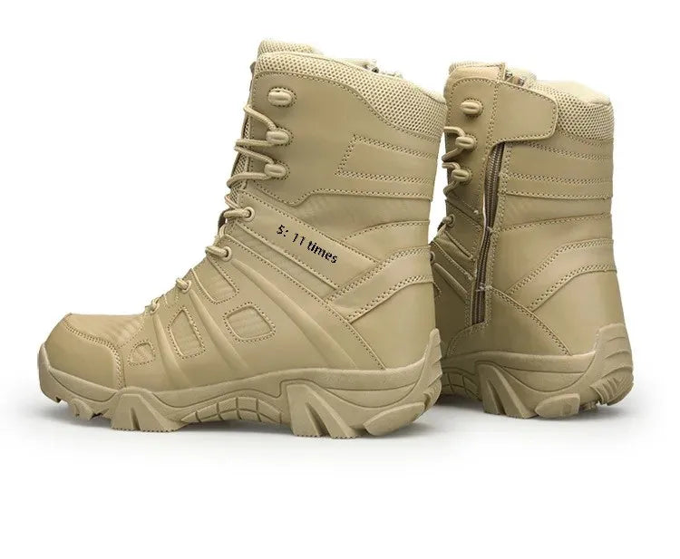 Special Forces Combat Boots Cross-Border Fast Selling Large Size Men's Shoes 46 High Top Outdoor High-Waisted Tactical Climbing