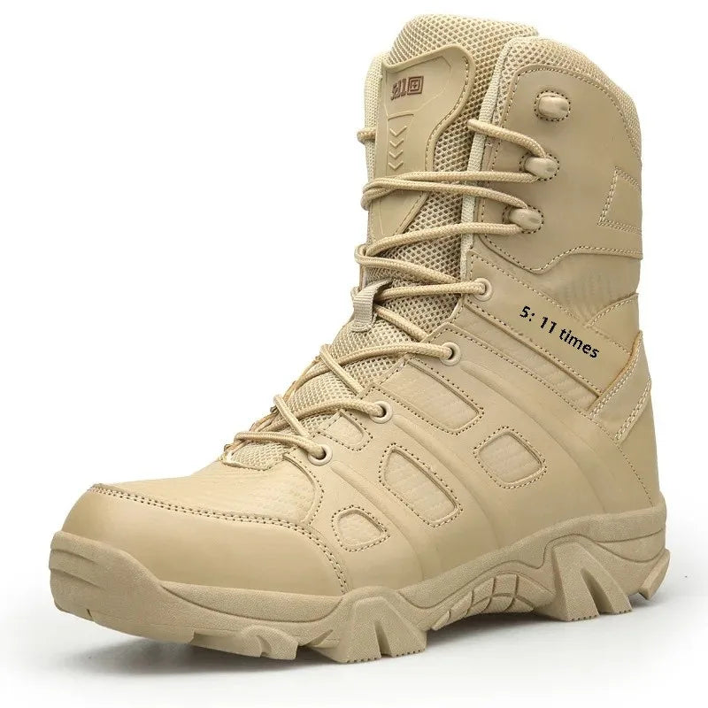 Special Forces Combat Boots Cross-Border Fast Selling Large Size Men's Shoes 46 High Top Outdoor High-Waisted Tactical Climbing