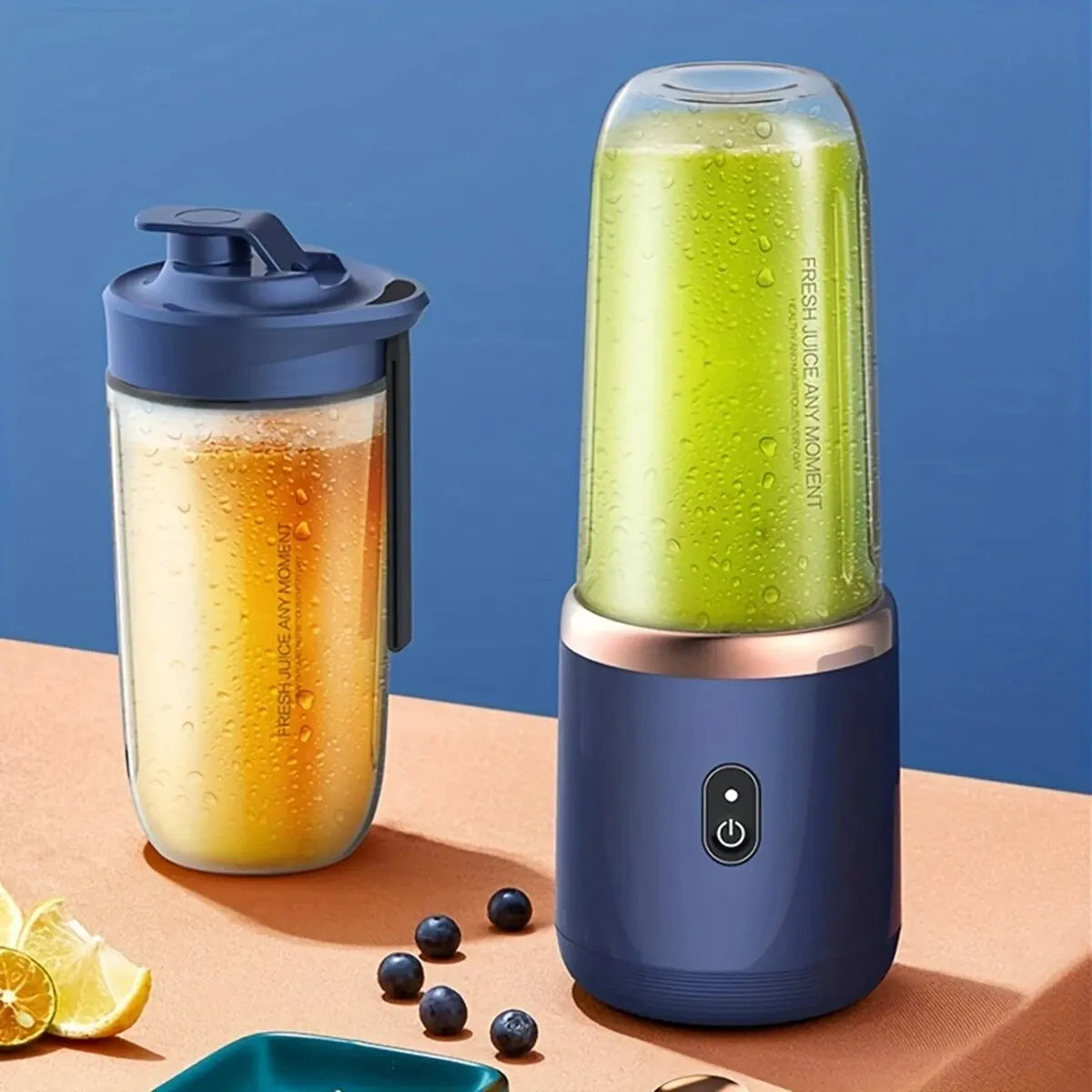 Portable Electric Blender Bottle with 6 Blades for Smoothies, Juice & Food Processing