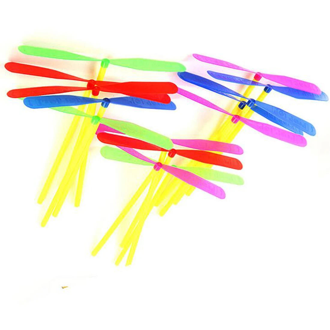 10/20pcs Novelty Plastic Bamboo Dragonfly Propeller Outdoor Classic Toy Kid Gift Rotating Flying Arrow Multicolor Random Color