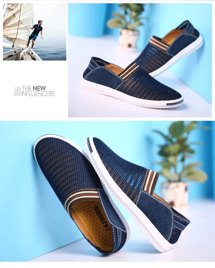 2023 Summer New  Men's   Fashion Trend Breathable Comfortable Lightweight Casual Flat Shoes