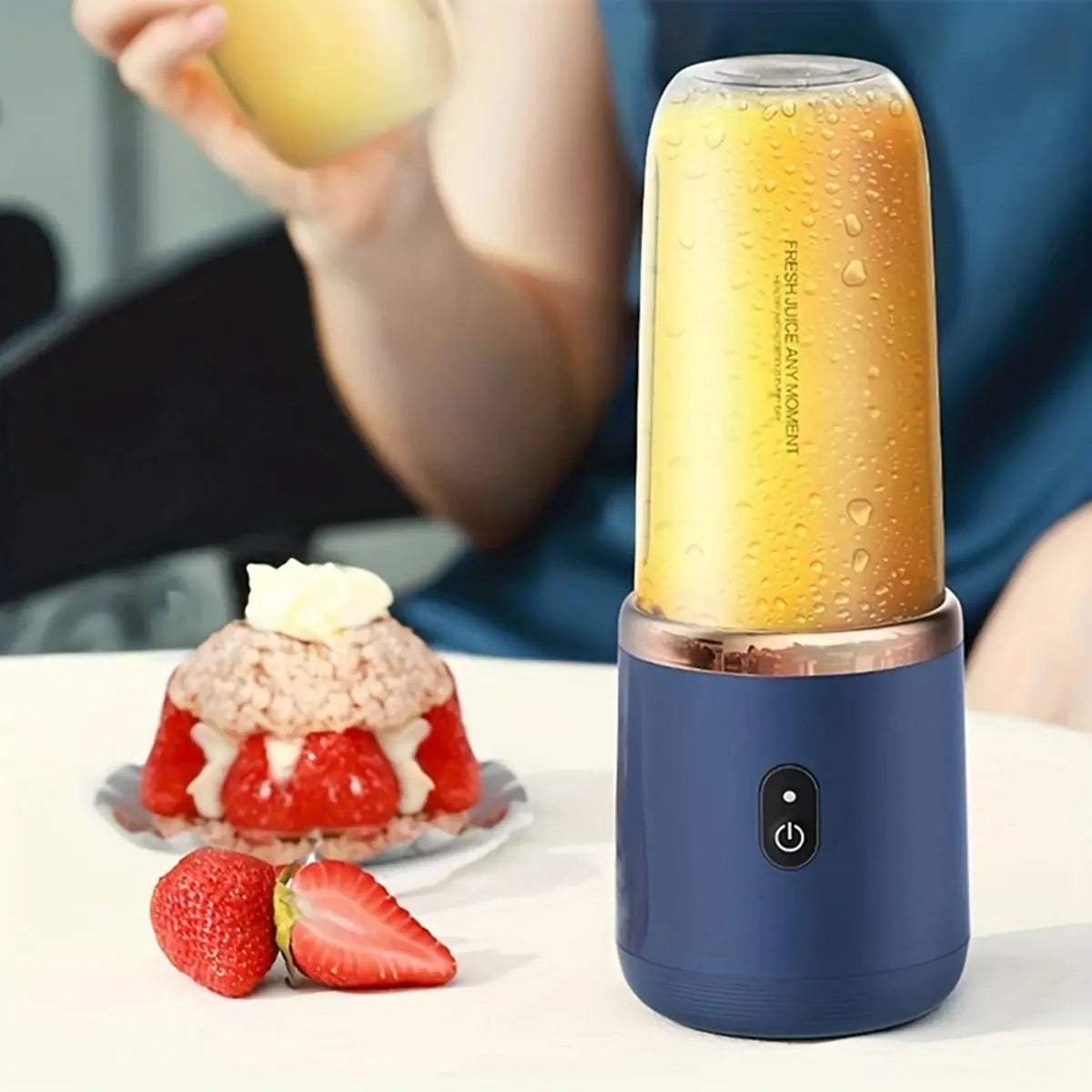 Portable Electric Blender Bottle with 6 Blades for Smoothies, Juice & Food Processing