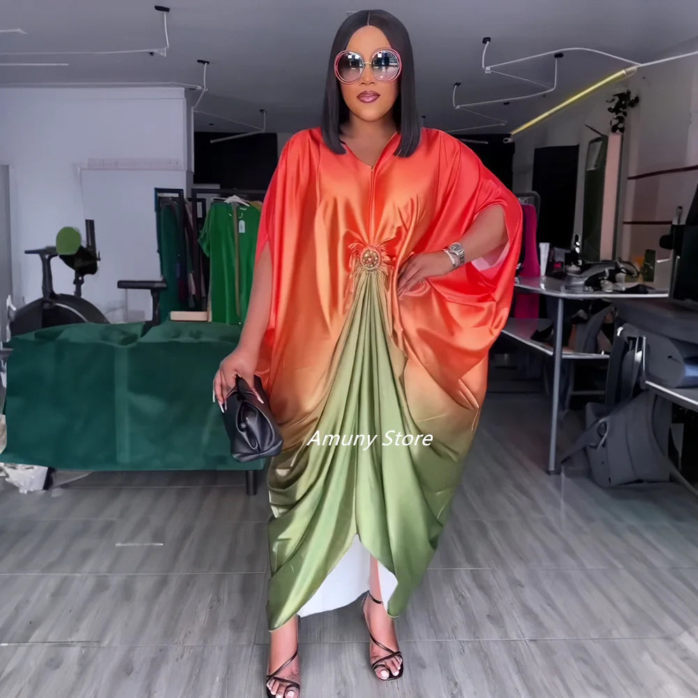 2023 Summer African Fashion Design Sleek rayon dress Nigeria's latest abaya