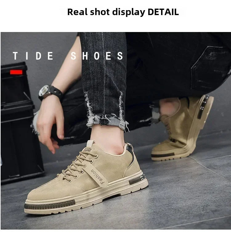 2025 Fashion Casual Shoes for Men, Breathable and Versatile with Slip-Resistant Outsole, Rubber Upper and Sports Insoles