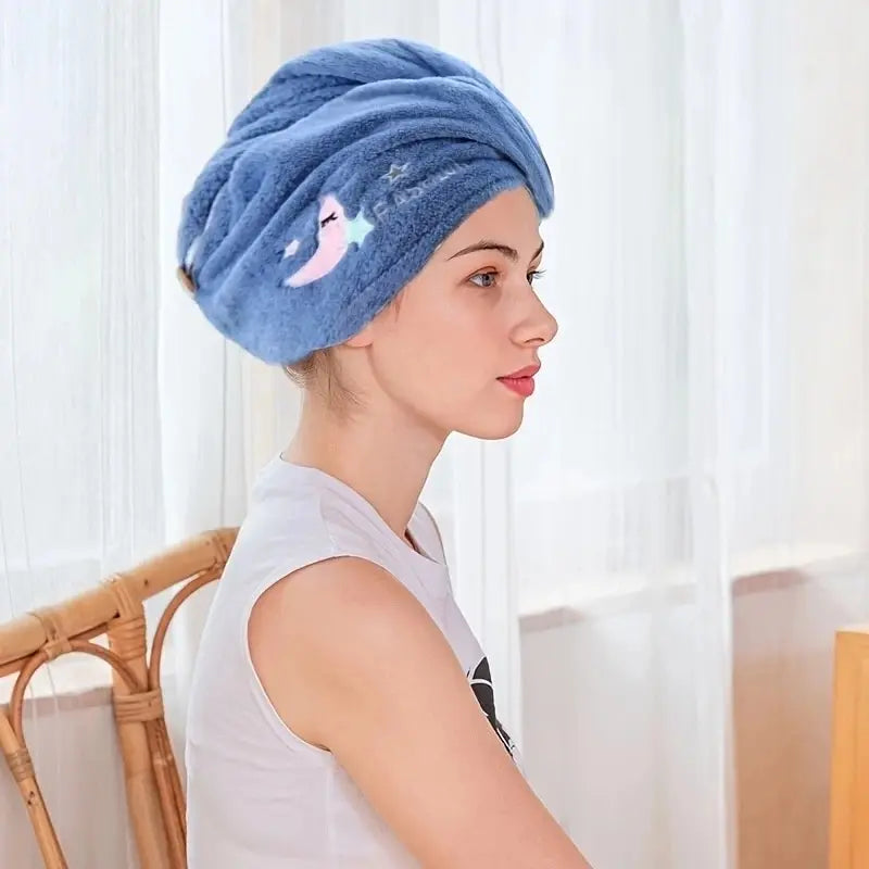 1pc Quickly Dry Hair Hat Super Absorbent Soft Bathroom Women Head Towels Girls