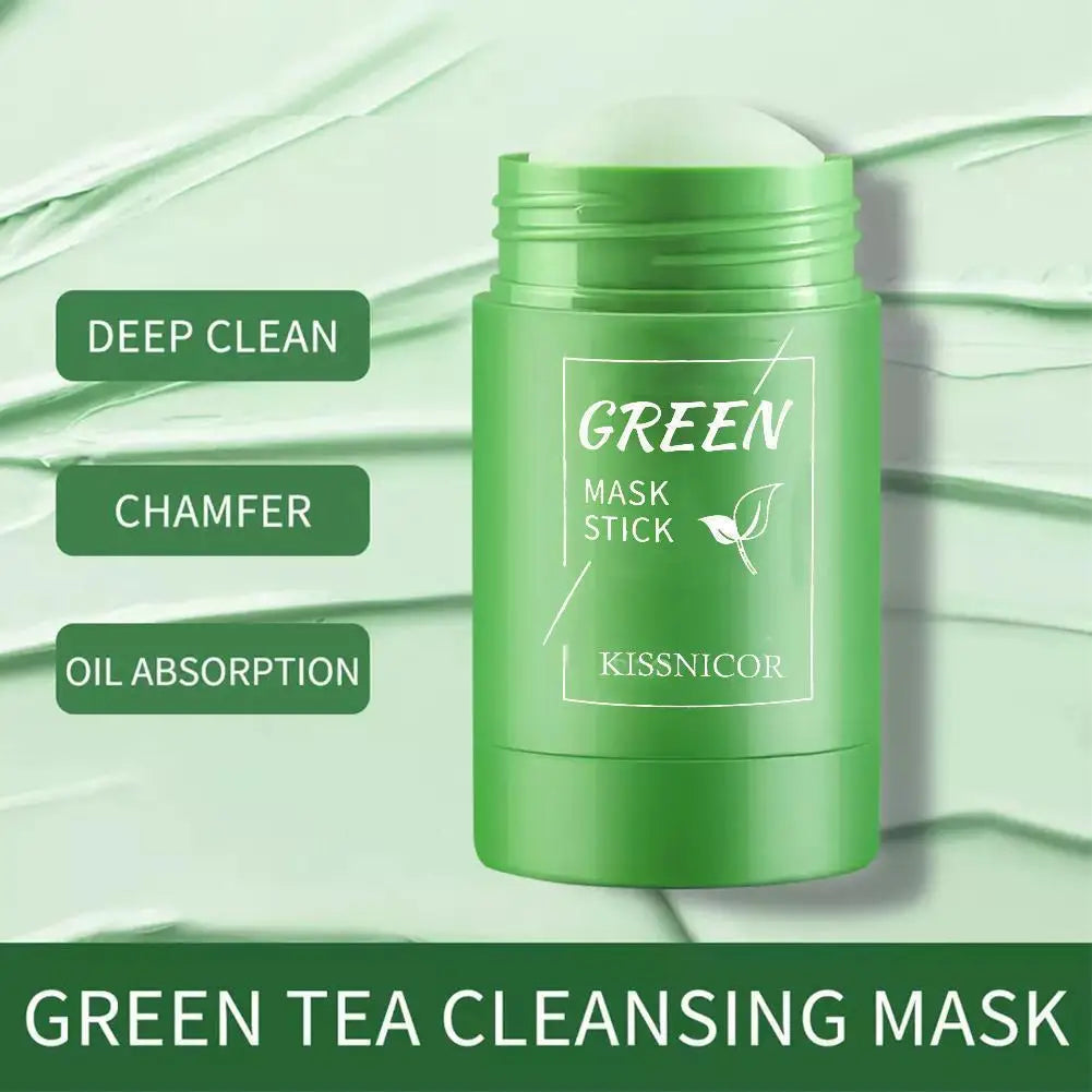 Face Clean Mask Green Tea Cleansing Stick Mask Shrink pores Deep Blackhead