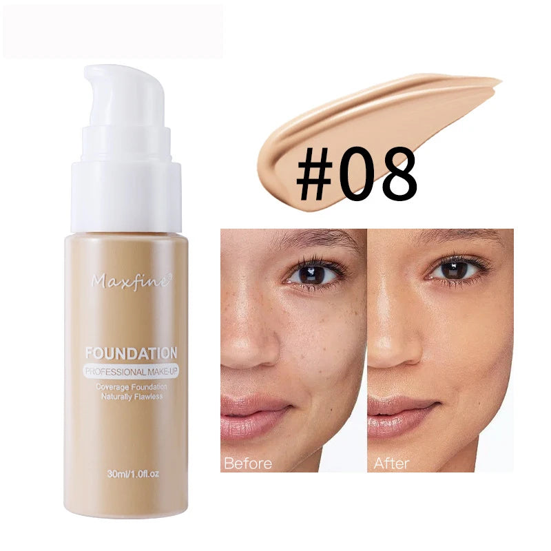 Liquid Foundation-Waterproof & Sweat-Resistant Concealer for Professional Makeup