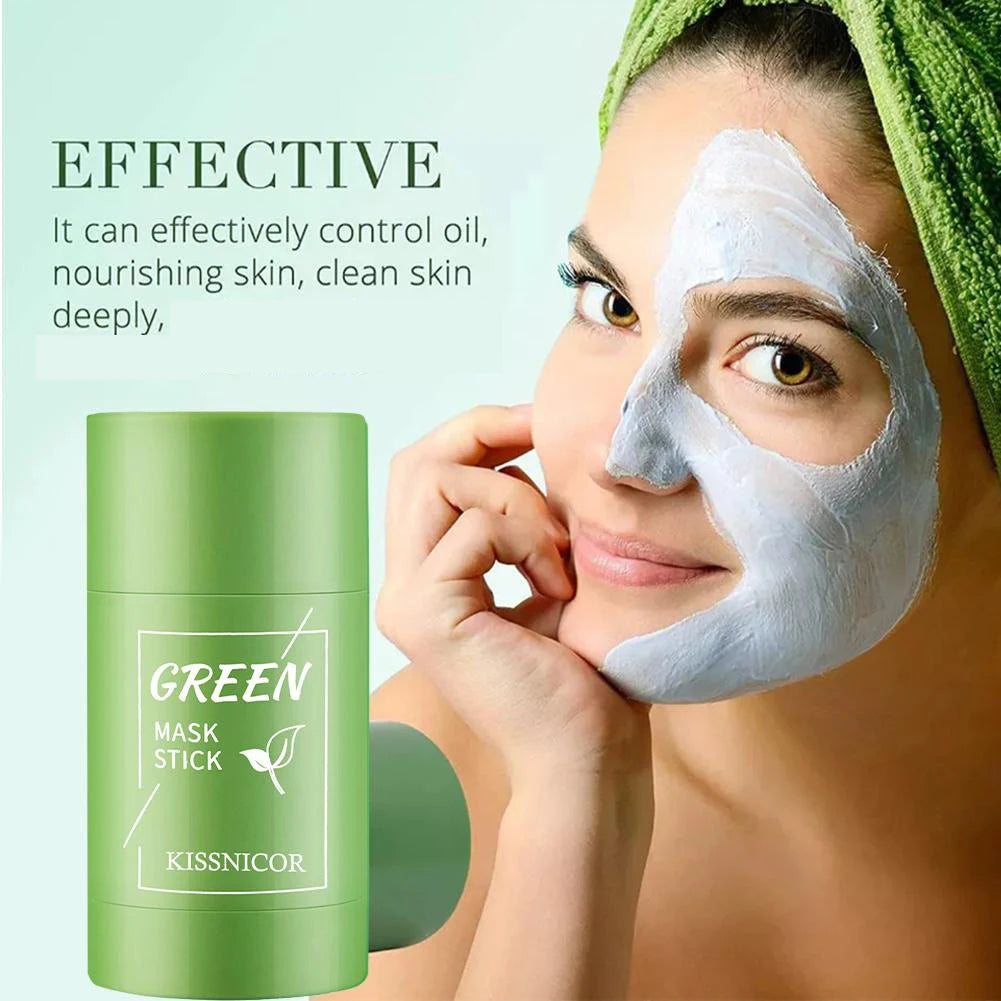 Face Clean Mask Green Tea Cleansing Stick Mask Shrink pores Deep Blackhead