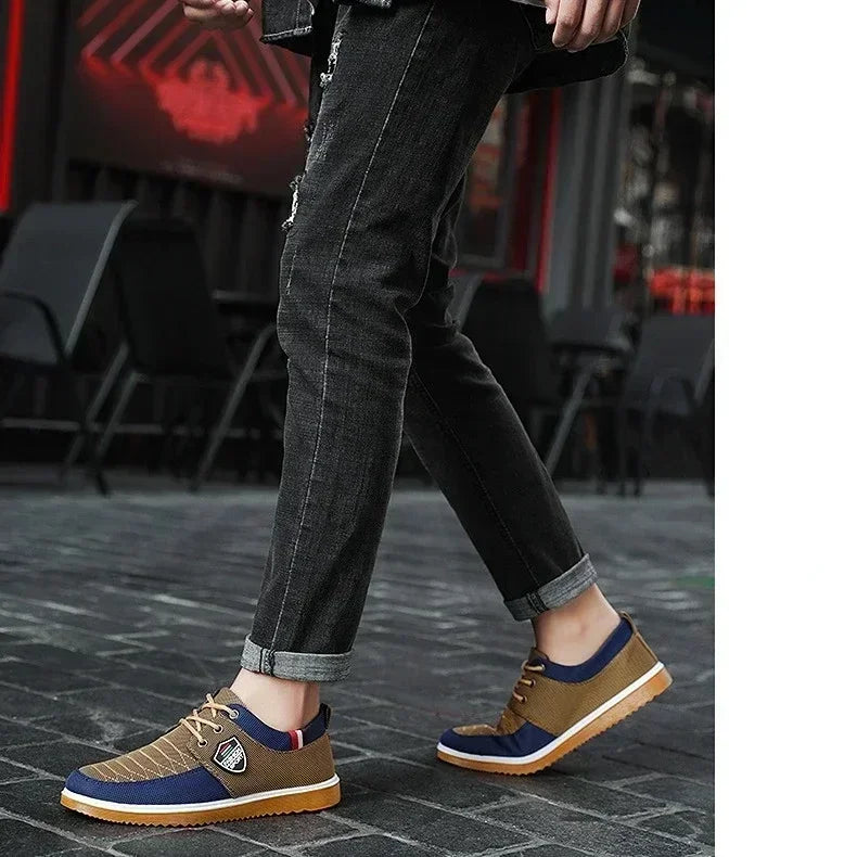 Men's casual shoes Vulcanized Work loafers Mesh Lightweight Man sports shoes Canvas Shoes for Men zapatos para hombres2025