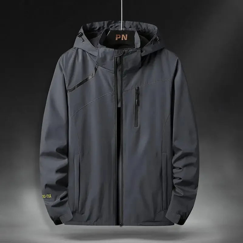 Men's Plus Size Windbreaker - 5XL-7XL Windproof Rainproof Jacket for Winter