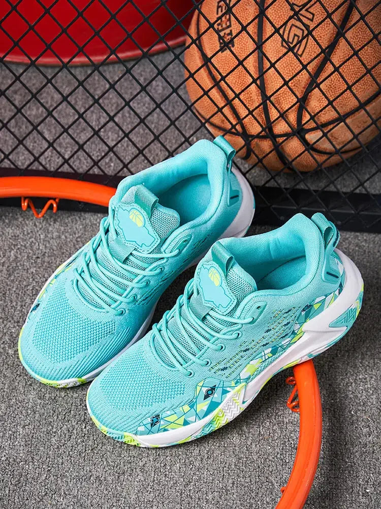 2023 New Men's Basketball Shoes Breathable High Elasticity Blue Ball Shoes Sports Shoes Men High Top Casual Knitwear