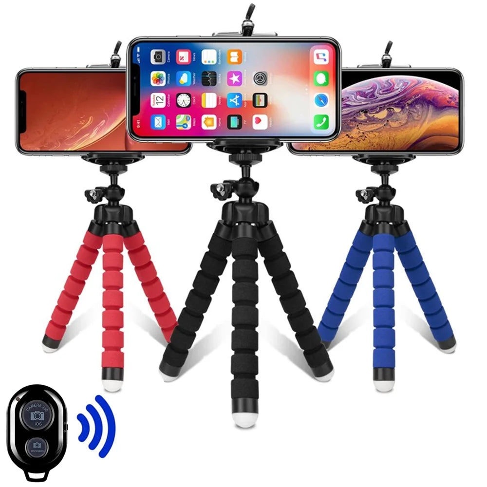 Tripods  For Phone Mobile Camera Holder Clip Smartphone Monopod Tripe Stand