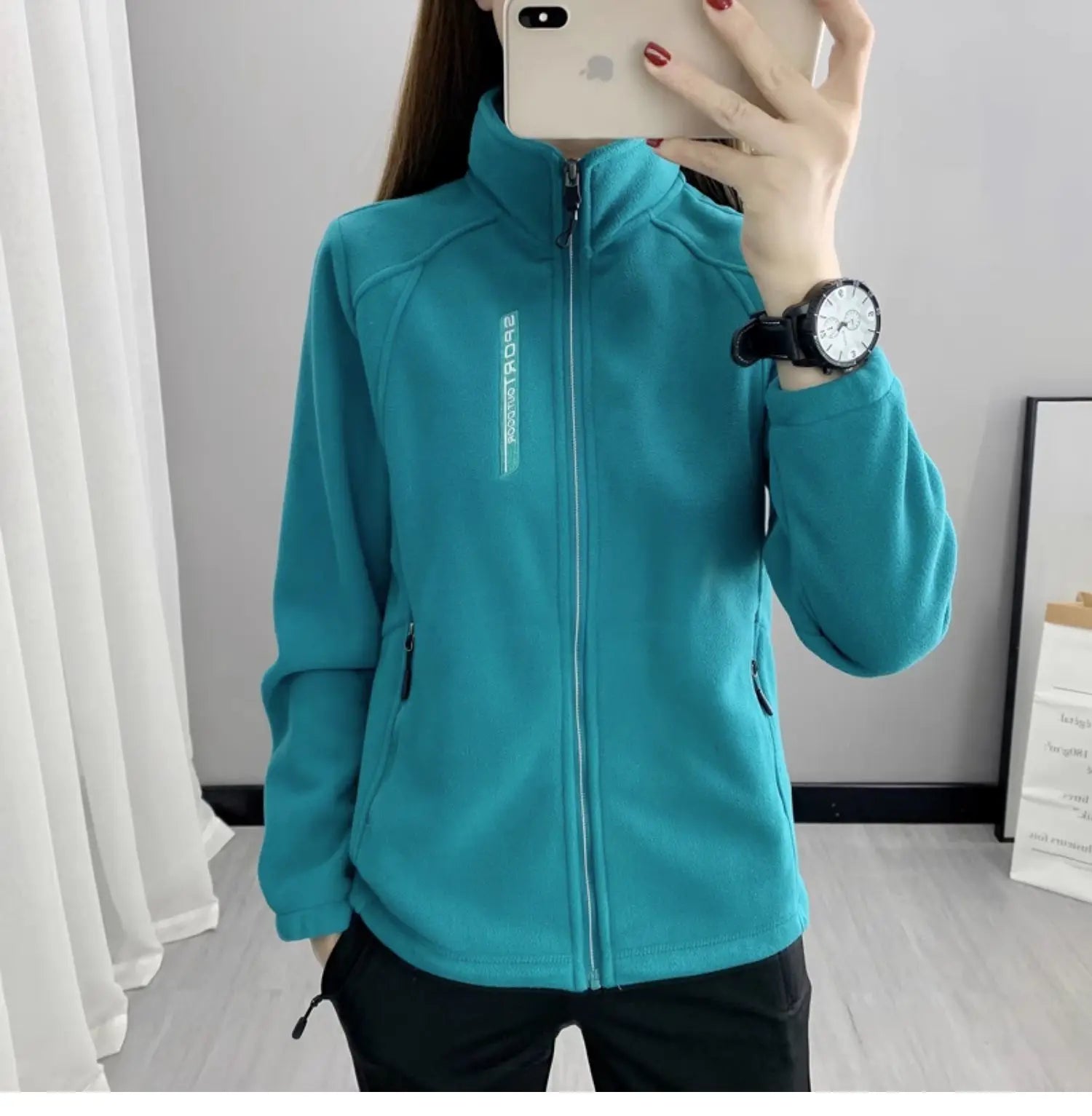 Plus Size Fleece Coats for Women Winter Spring Warm Casual Outdoor Sportswear Hiking Jogging Yoga Lady Cardigan jackets Chaqueta