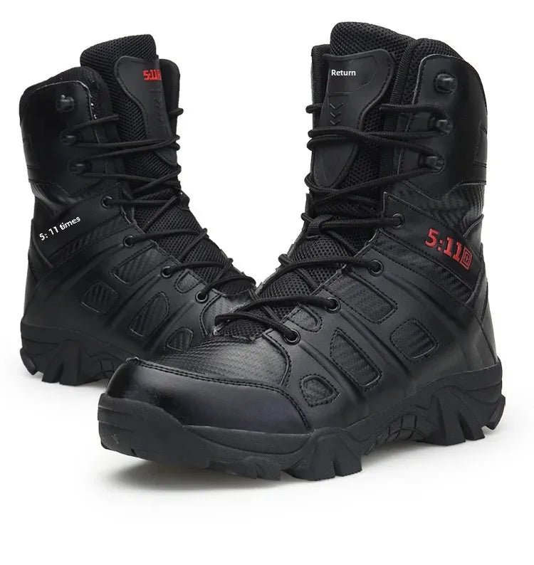 Special Forces Combat Boots Cross-Border Fast Selling Large Size Men's Shoes 46 High Top Outdoor High-Waisted Tactical Climbing