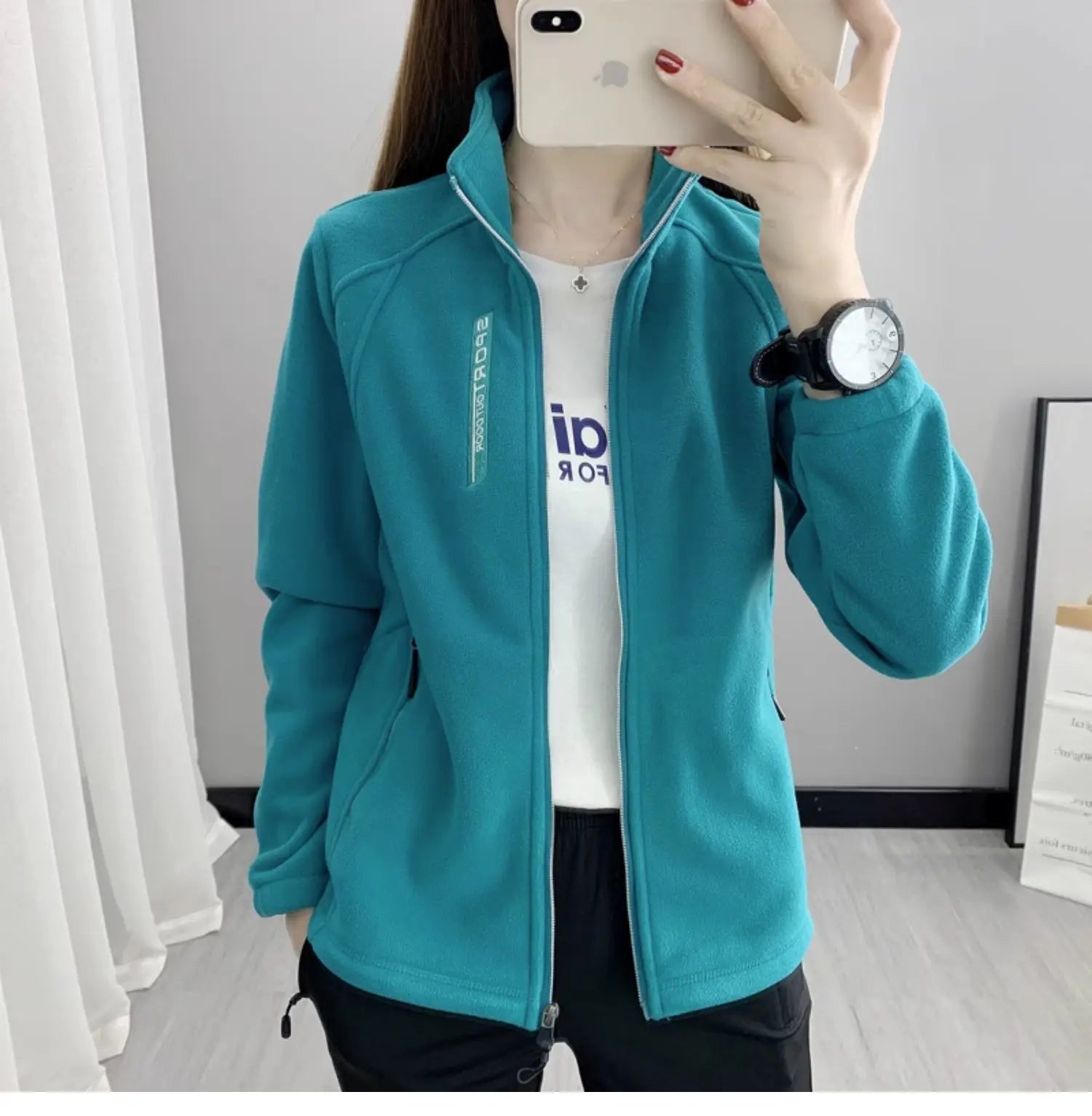 Plus Size Fleece Coats for Women Winter Spring Warm Casual Outdoor Sportswear Hiking Jogging Yoga Lady Cardigan jackets Chaqueta