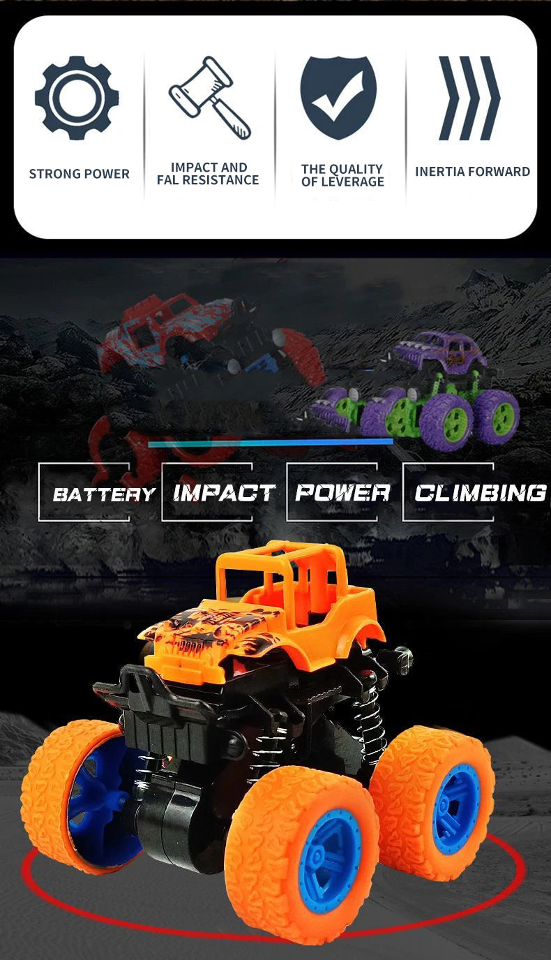 Inertial Off-Road Vehicle Toy Super Fall Resistant Climbing Car Model Car Children's Four-Wheel Drive Toy 360 Degree Rotation