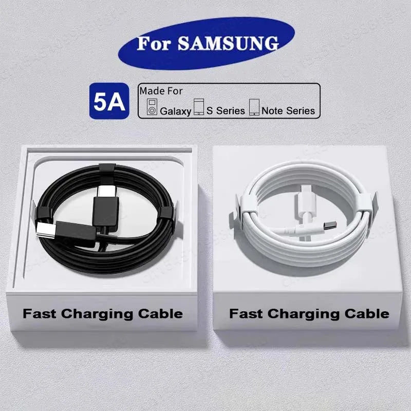 2PCS PD 45W USB C Cable For Samsung Galaxy S20 S21 S22 S23 Ultra Note 10 5G 20