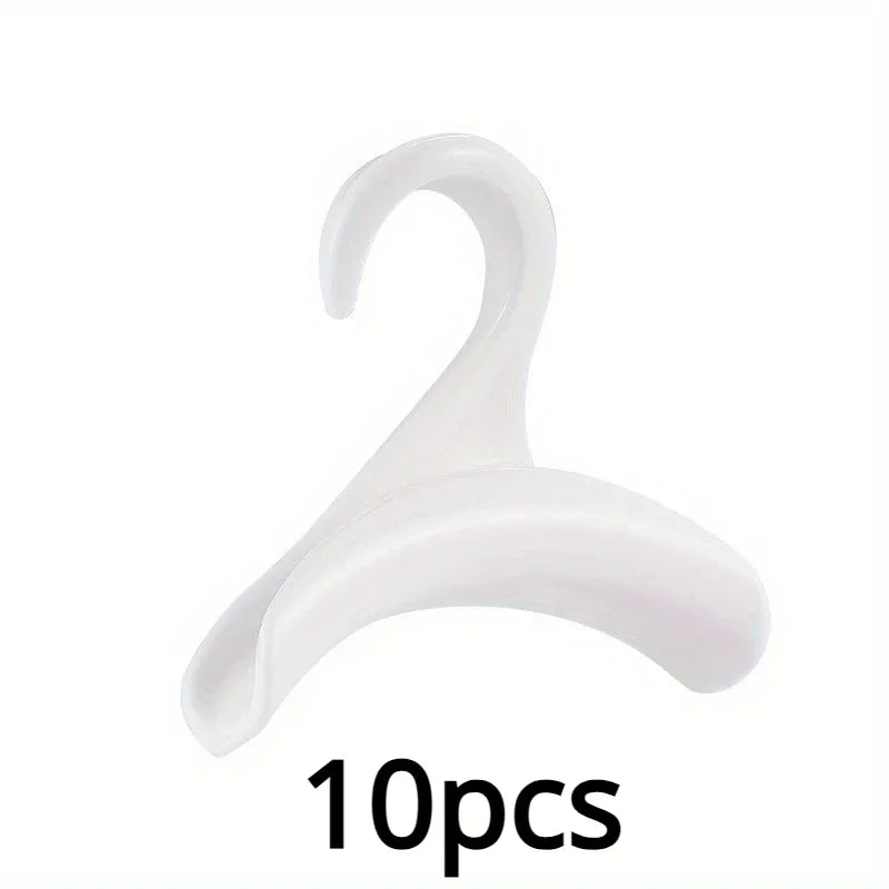 10pcs Space-Saving  Hooks for Hats, Scarves, Handbags, & Wardrobe Organization