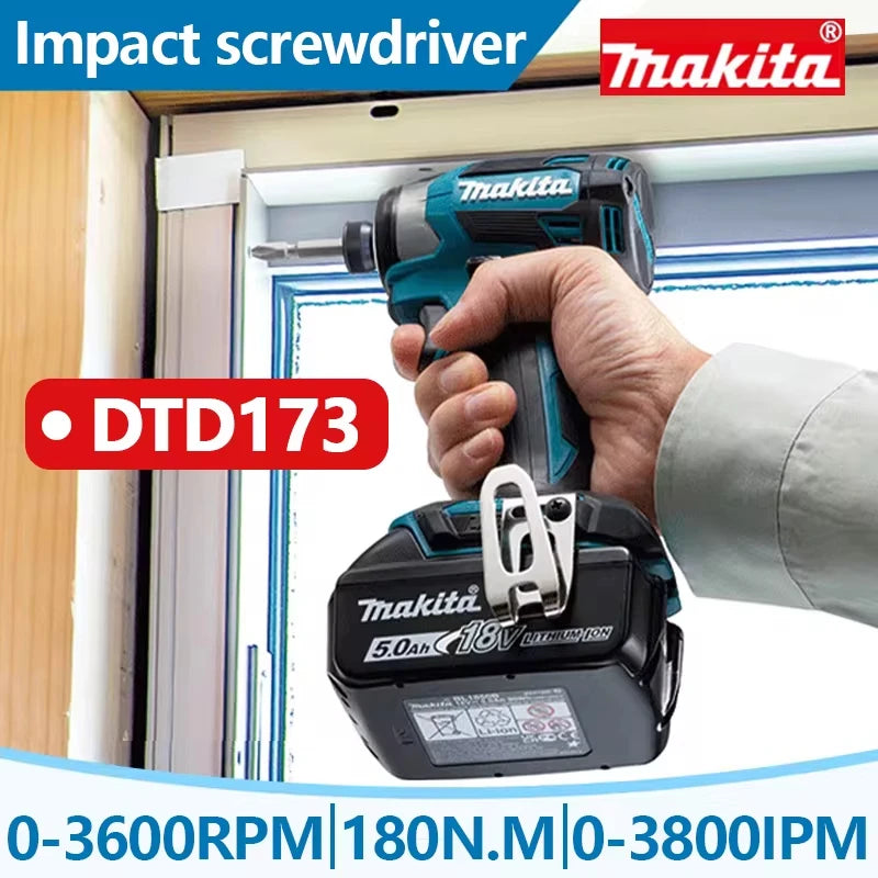 Makita DTD173 18V Cordless Impact Driver 180N·m Brushless Drill for Wood Bolts