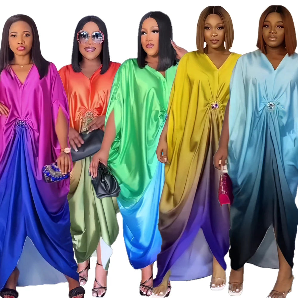 2023 Summer African Fashion Design Sleek rayon dress Nigeria's latest abaya