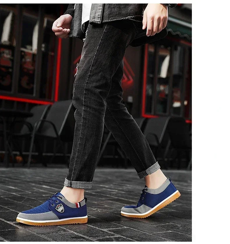 Men's casual shoes Vulcanized Work loafers Mesh Lightweight Man sports shoes Canvas Shoes for Men zapatos para hombres2025