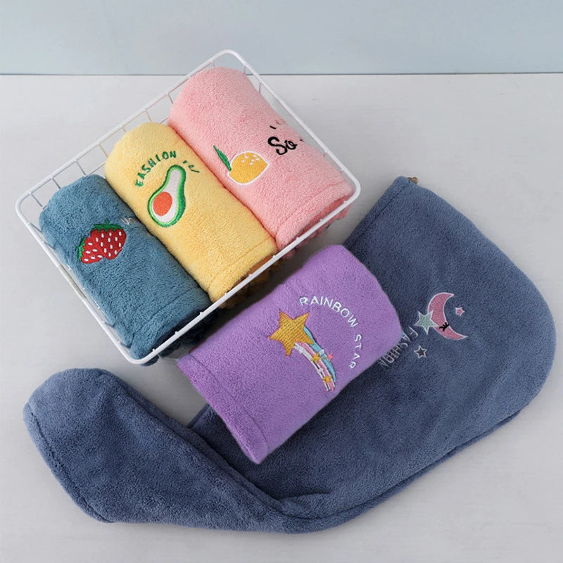 1pc Quickly Dry Hair Hat Super Absorbent Soft Bathroom Women Head Towels Girls