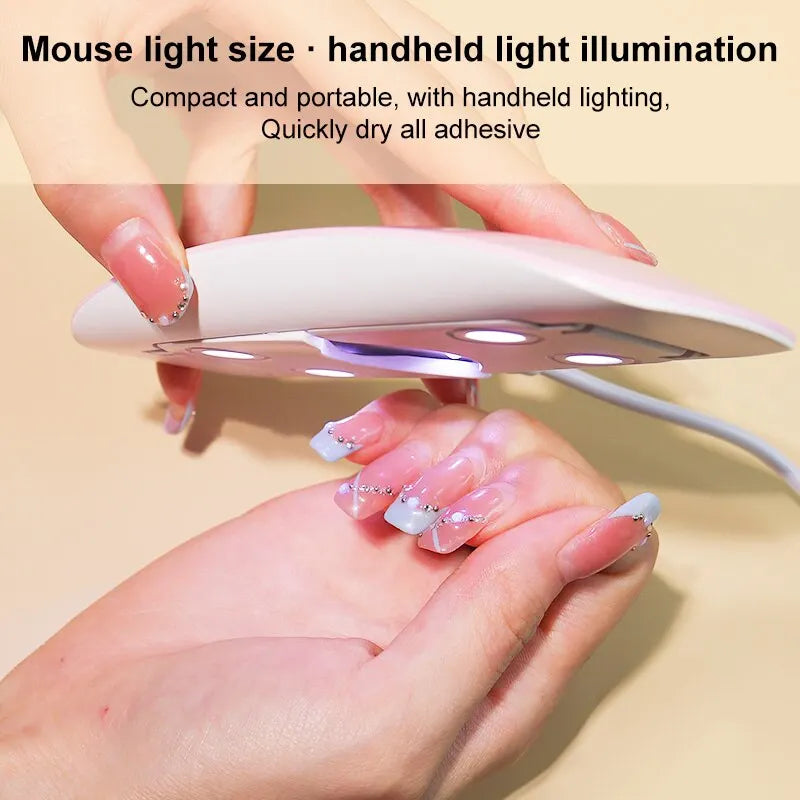 6W Mini Nail Dryer Machine Portable 6 LED UV Manicure Use Nail Lamp For Drying