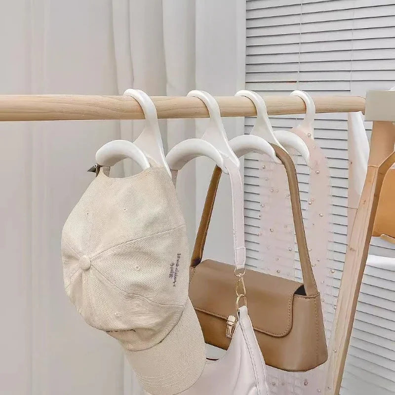 10pcs Space-Saving  Hooks for Hats, Scarves, Handbags, & Wardrobe Organization