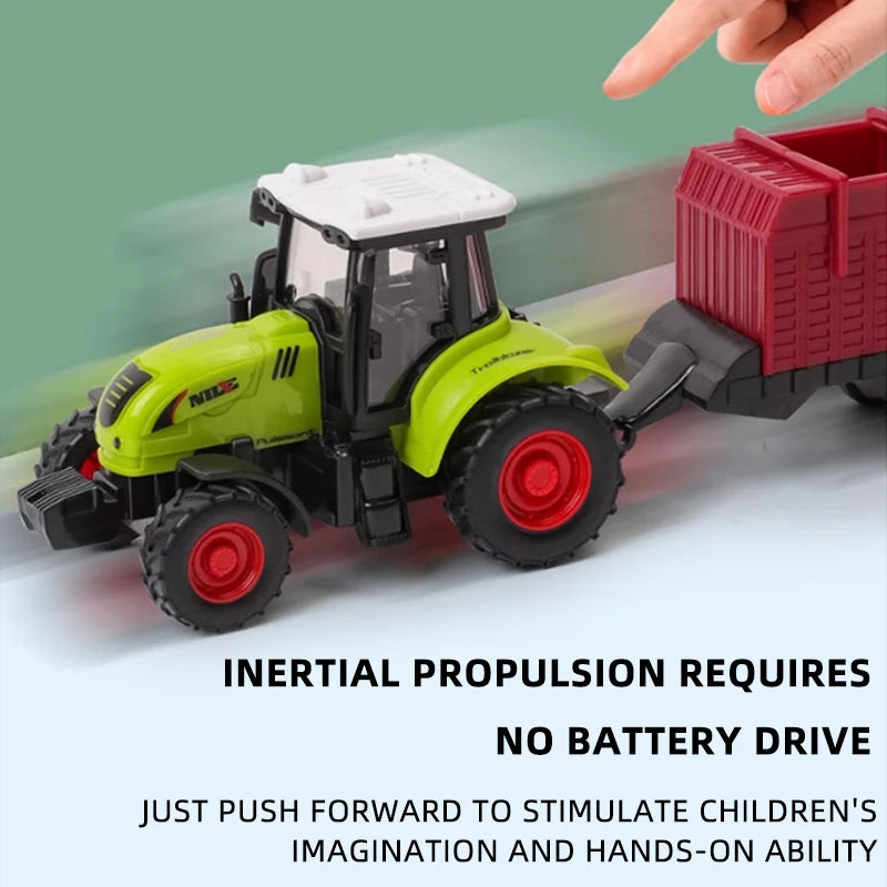 Tractor Inertia Car Farm Tractor Truck Transport Pulverizer Model Baby Car Boy Toy Engineering Car Childrens Educational Toys