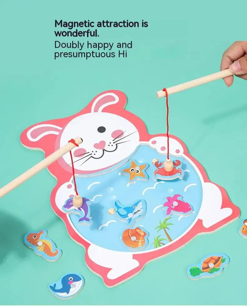 1 Set Kids Animal Cognition Fishing Toy Baby Early Education Hand Eye Coordination Board Game Toy